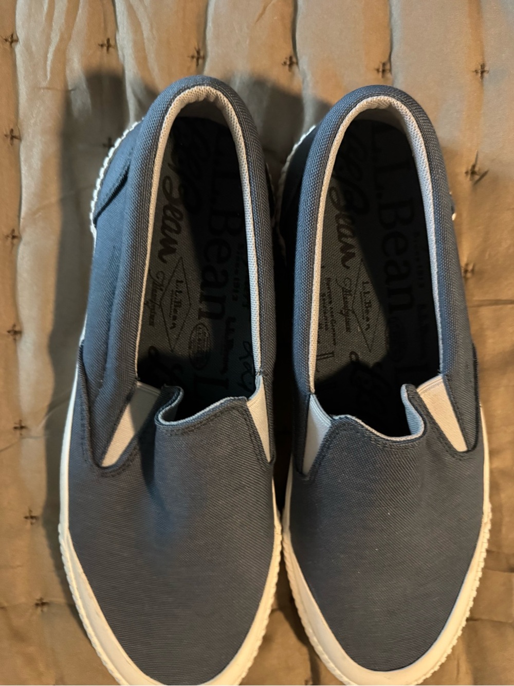 L.L. Bean Navy Canvas Slip-On Shoes